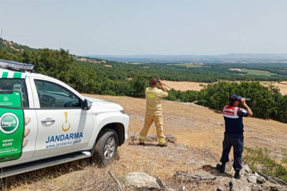 Jandarma orman yangınlarıyla mücadelede ediyor